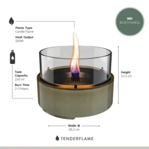 Tenderflame Café 18 Reactive Porcelain Amber