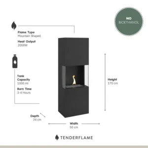 Tenderflame Indie White Свободностояща